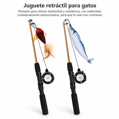 Caña para jugar con gatos: juega sin arañazos